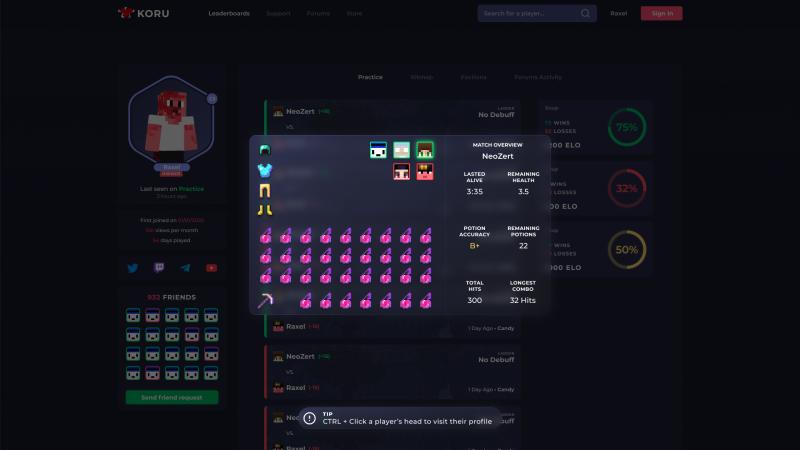 An unreleased prototype for the next version of the website.