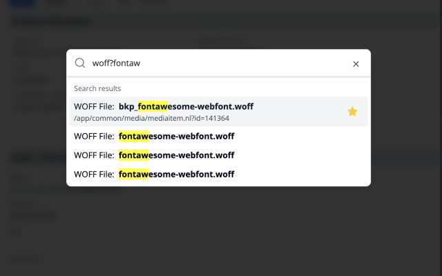 Thumbnail of the search extension